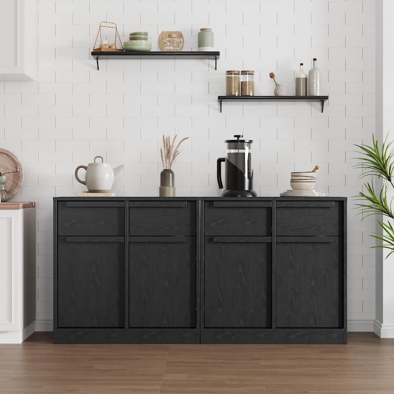 Sideboard Buffet Cabinet with 2 /4Drawers, 31.5"/62.4" Large Coffee Cabinet with Storage