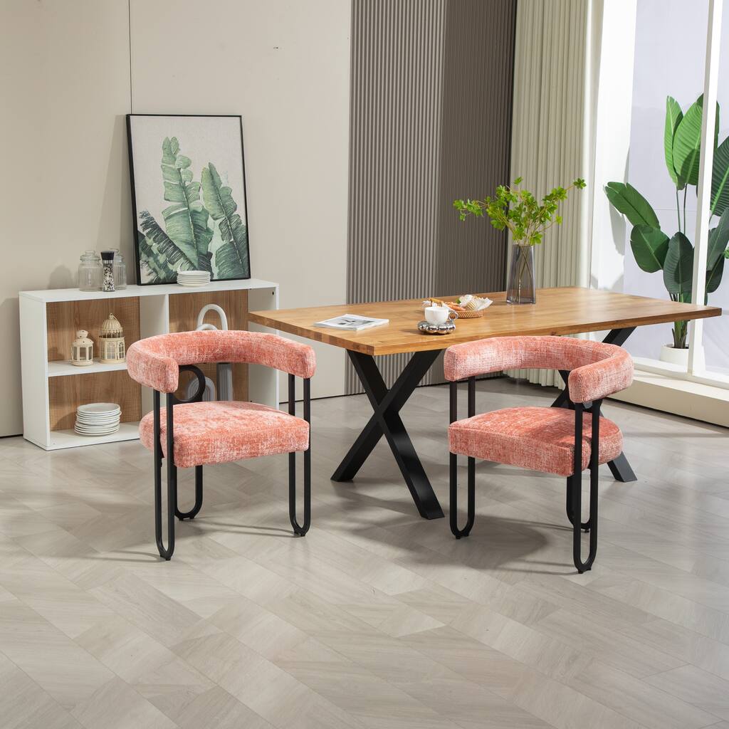 Contemporary Designed Upholstered Accent Chair set of 2