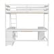 preview thumbnail 14 of 28, Full Size Wood Loft Bed with Desk, Drawers and Storage Shelves