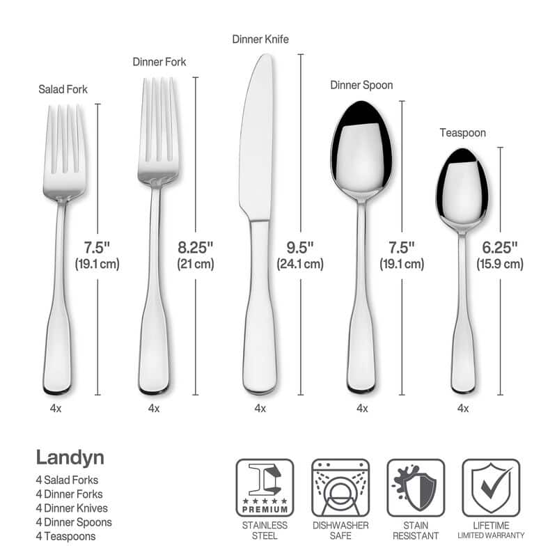 Mikasa Living Landyn 20-Piece Flatware Set
