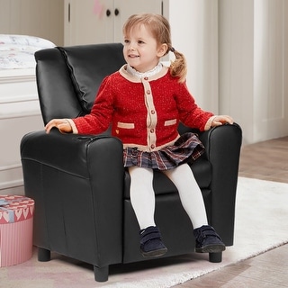 Kids Recliner Chair with Cup Holder Children Armrest Sofa