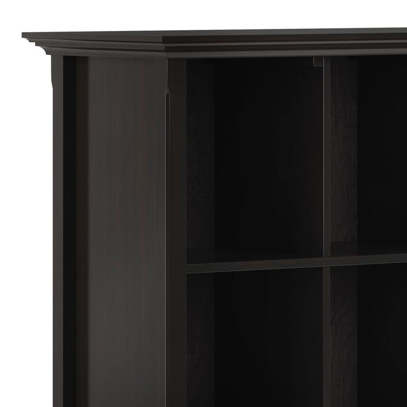Halifax SOLID WOOD 48x57" Transitional 12 Cube Storage Bookcase in Hickory Brown - 15.75" D x 57" W x 48" H