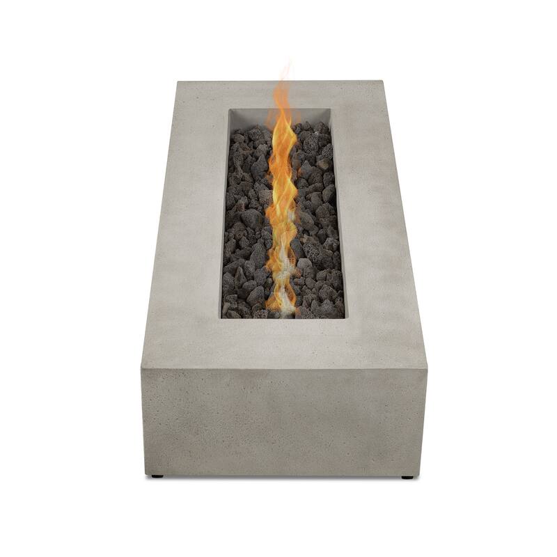 Emery 72" Rectangle Propane Fire Table in Flint
