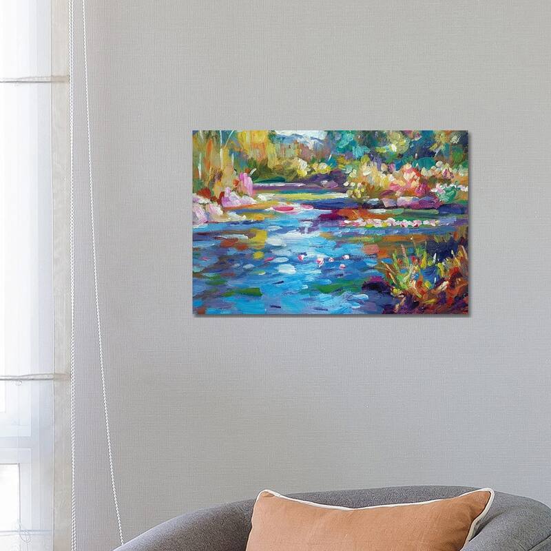 iCanvas "Flowers Reflecting In The Pond" by David Lloyd Glover Canvas Print - 18x26x1.5