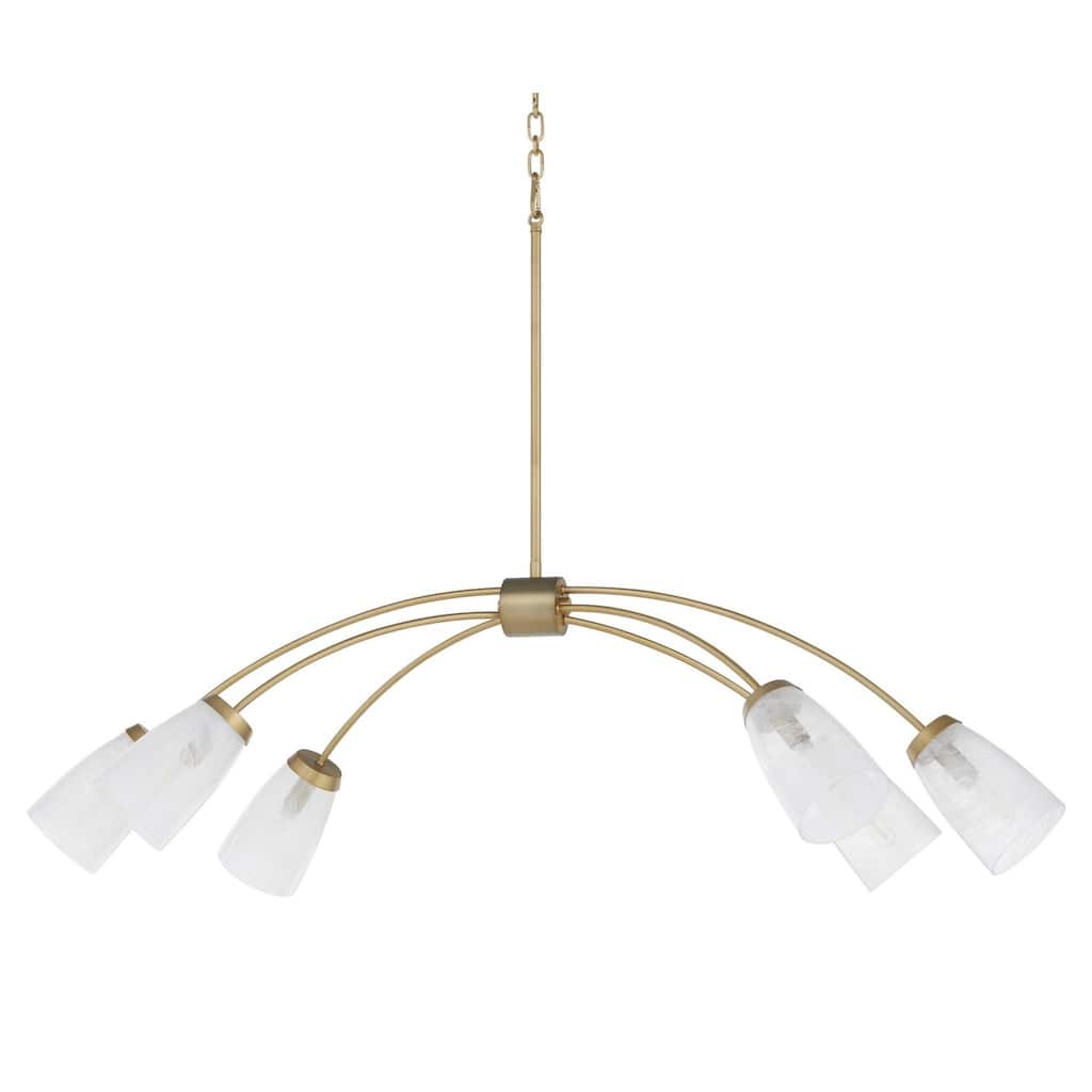 Quorum International 6877-6 Wallinger 6 Light 48, 49" Wide Chandelier