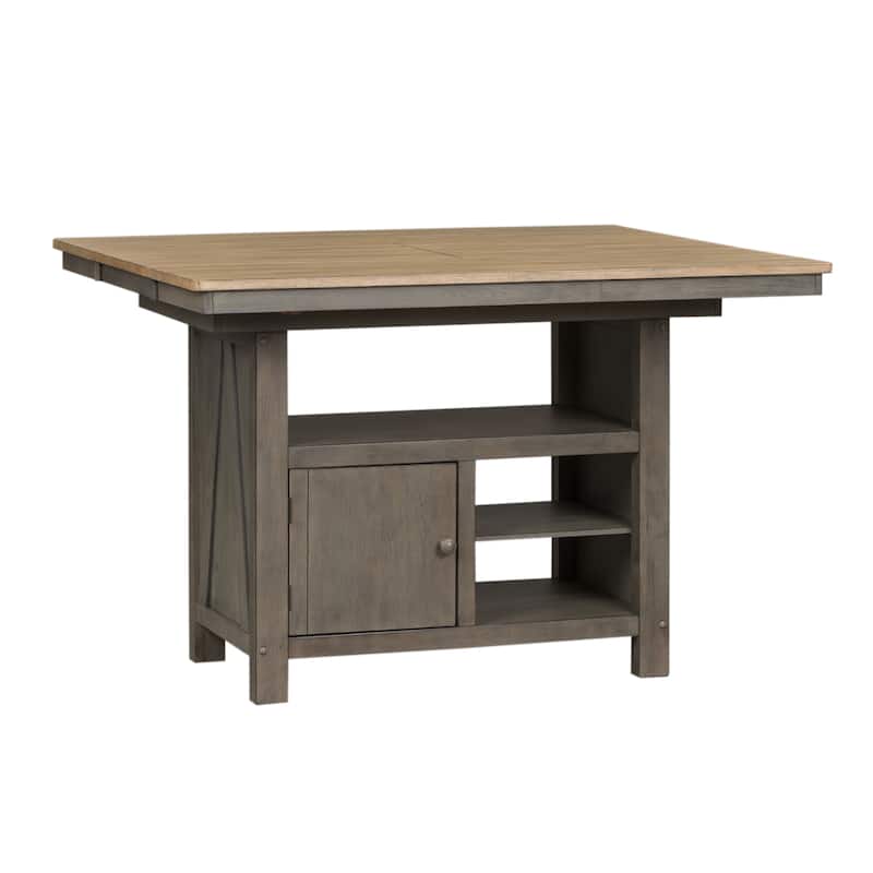 Lindsey Farm Gray and Sandstone 5 Piece Gathering Table Set