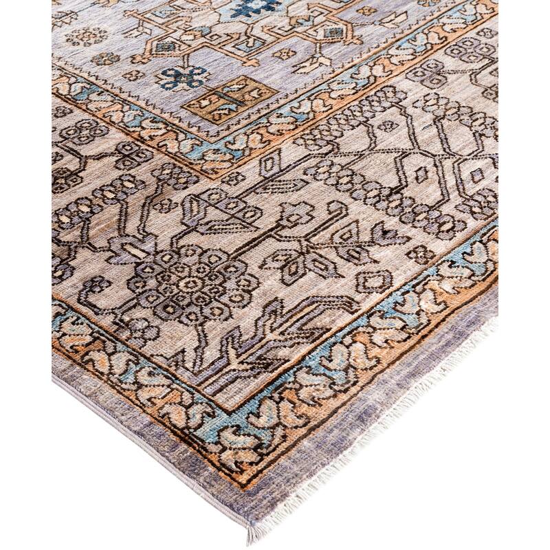 Serapi One-of-a-Kind Hand-Knotted Area Rug - Gray - 9' 0" x 11' 11"