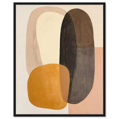 Burnt Ochre Orbit Canvas by Art Remedy