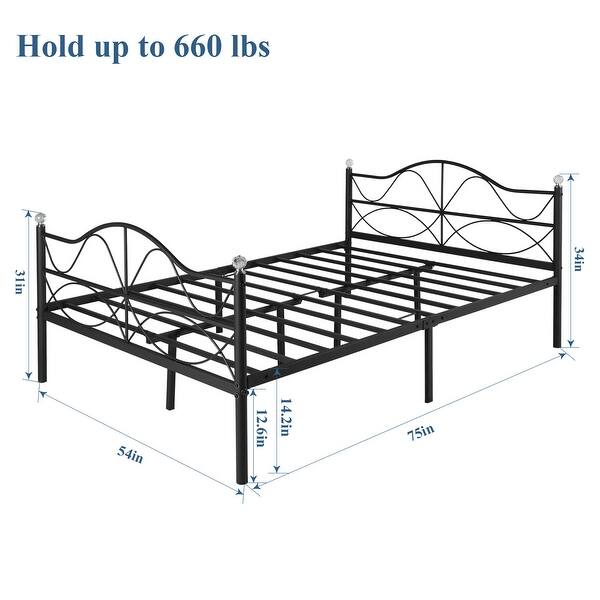 Shop Antique Graceful Dark Black Victorian Iron Bed By
