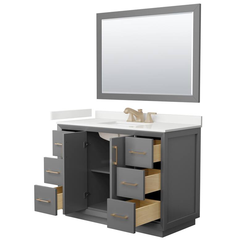 Wyndham Collection WCF414148S-QTZ-US3M46 Strada 48" Free Standing