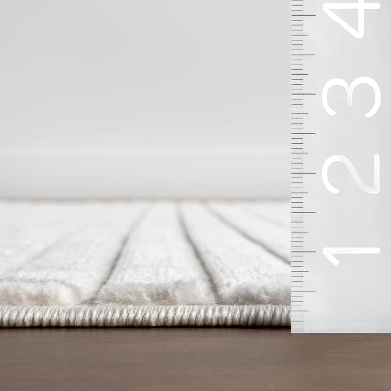 Frenshe Interiors x Rugs USA Amasha High-Low Striped Indoor/ Outdoor Area Rug