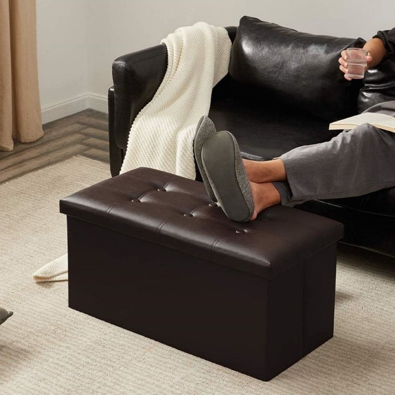 30 inches Folding Storage Ottoman 80L