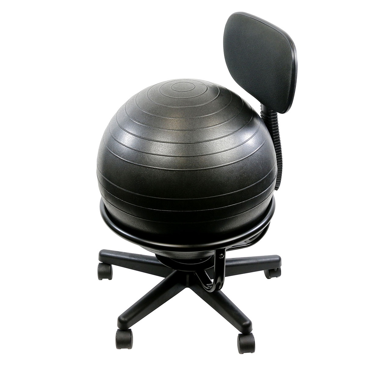 Office ball chair with arms clearance