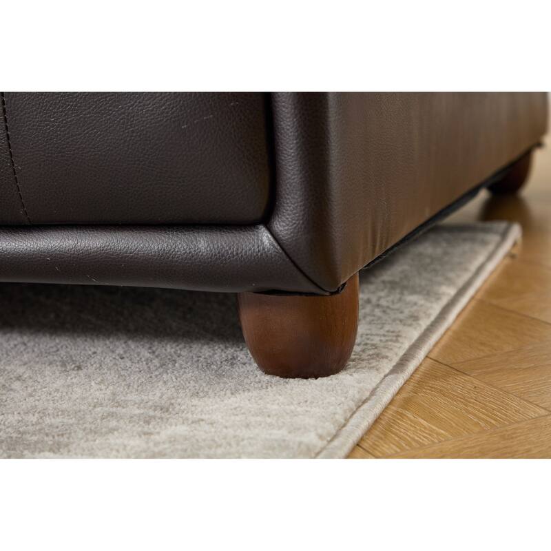Oversized Corduroy With Faux Leather Modular Sectional