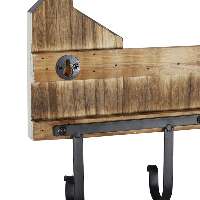 Multi Wood Farmhouse Wall Hook 10 x 20 x 2 - 20 x 2 x 10
