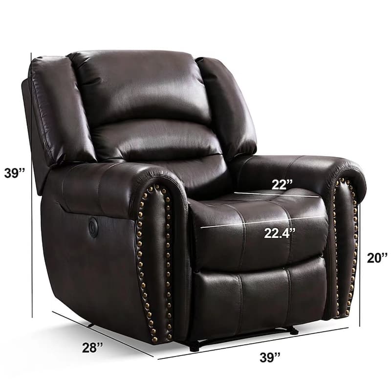 Large Power Lift Recliner Chair with Massage and Heat, Overstuffed Wide Recliners with 2 Cup Holders and USB Port