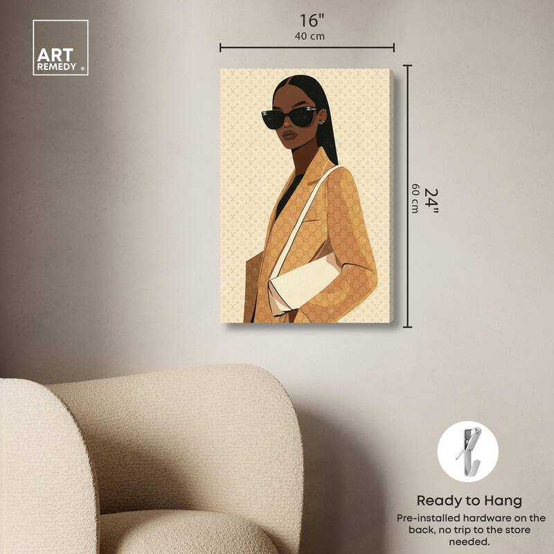 Elegant Coat Gal Canvas by Art Remedy, Gallery Wrapped