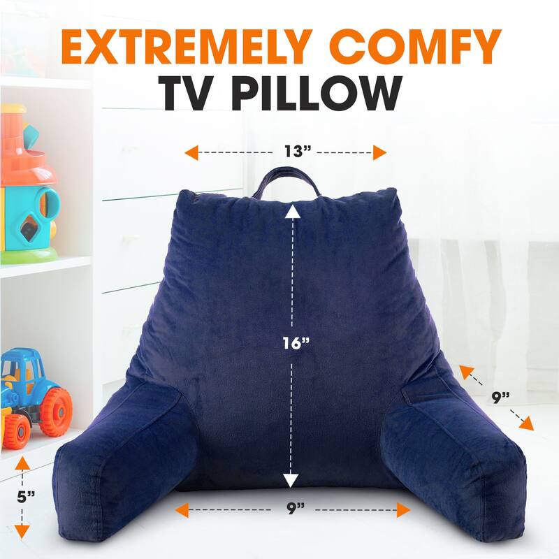 Cheer Collection Kids Size Reading and Backrest Pillow with Armrest