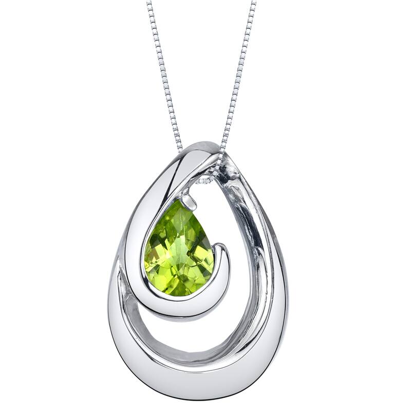 0.75 ct Peridot Pendant in Sterling Silver