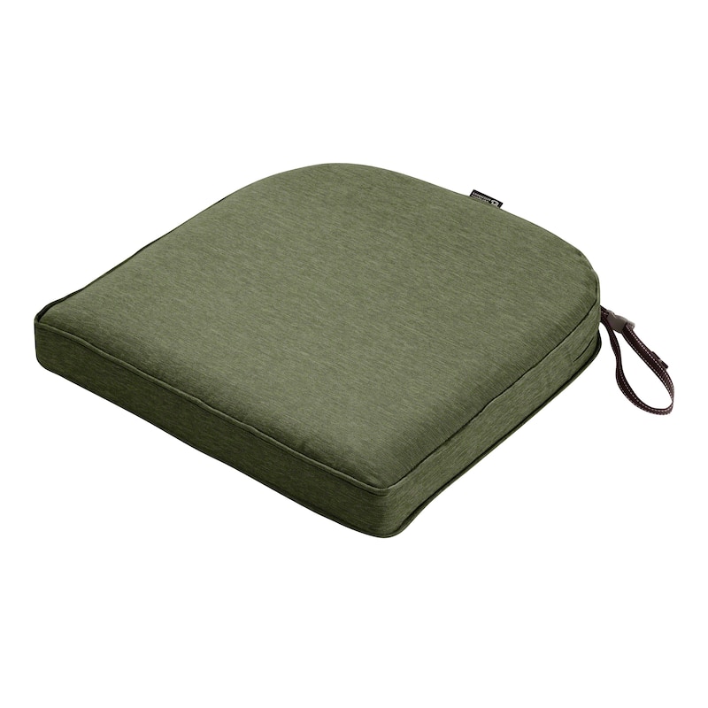 Montlake FadeSafe Contoured Patio Dining Seat Cushion-18"Lx18"Wx2"H - heather fern green
