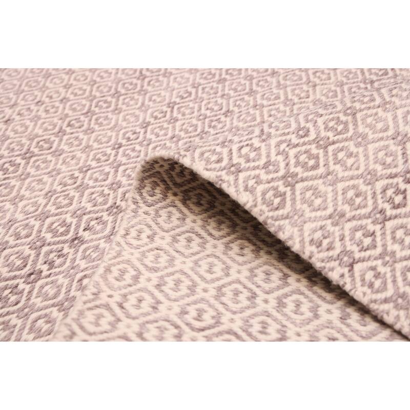 ECARPETGALLERY Flat-Weave Nevada Taupe Wool Kilim - 5'1 x 7'5