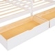 preview thumbnail 9 of 16, Twin Size Upholstered Double Bed with Two Drawers and Wooden Support