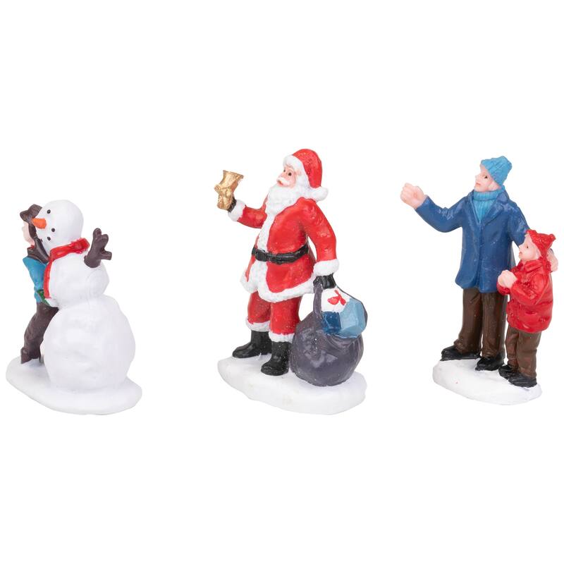 LED Lighted Mini House and Figures Village Set - 12-Piece