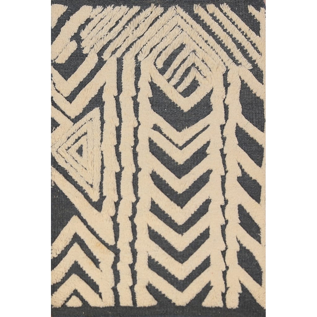 Moroccan Indian Accent Rug Handmade Foyer Multi-Color Wool Carpet - 2'0"x 3'0"