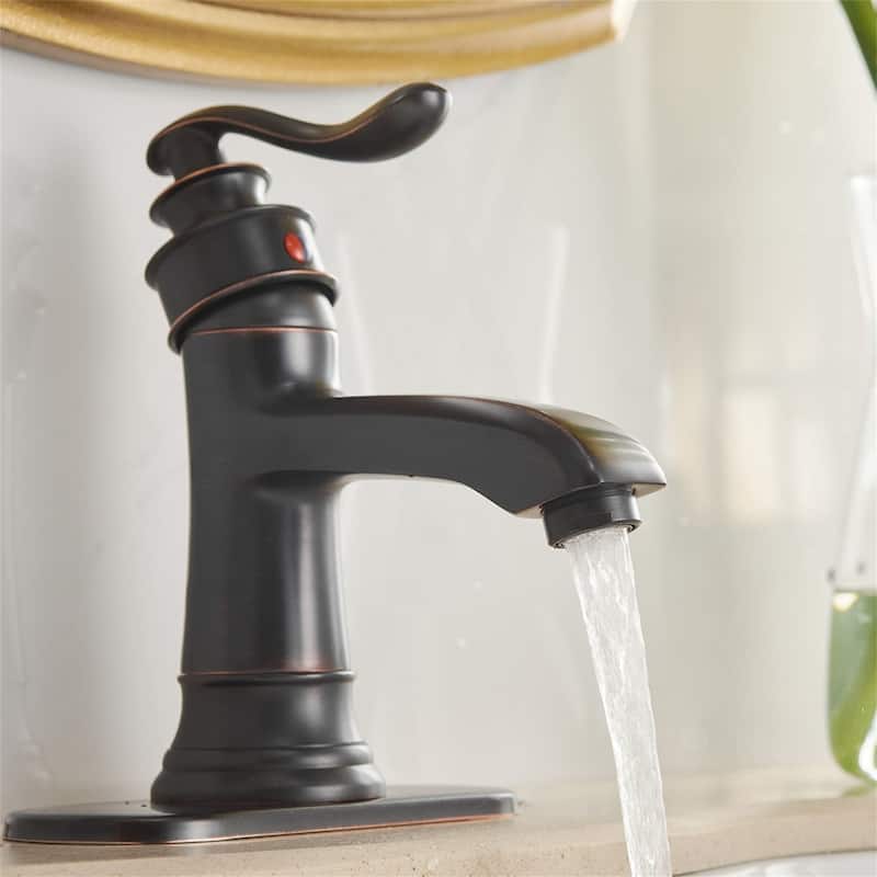 Single Handle Bathroom Faucet With Drain Assembly Single Hole Bathroom Sink Faucets Lavatory Basin Vanity Modern Elegant Taps