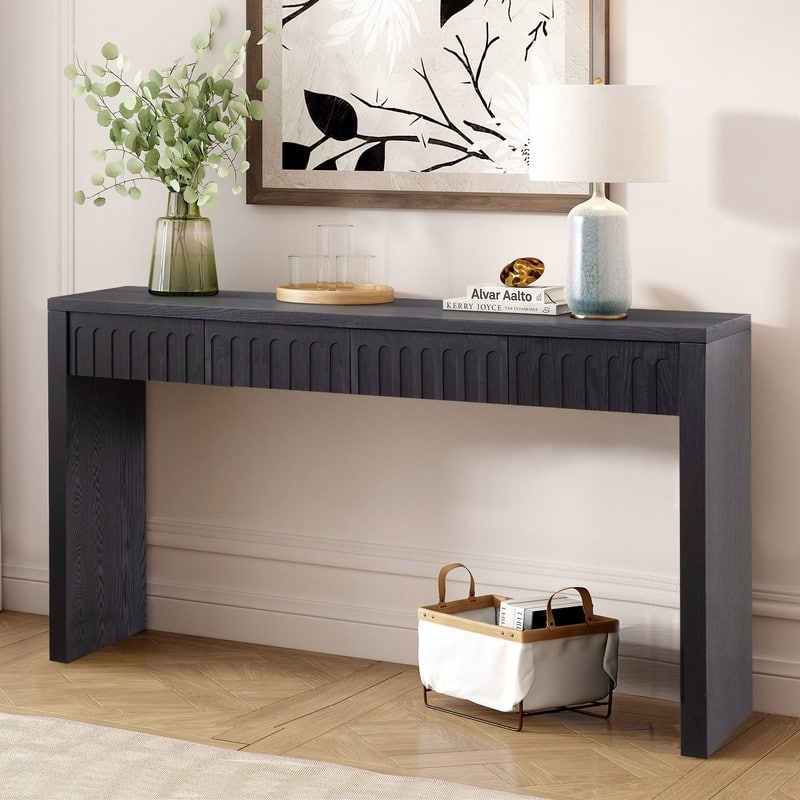 Modern Console Table with Drawers for Entryway Hallway Living Room Stylish Storage Solution