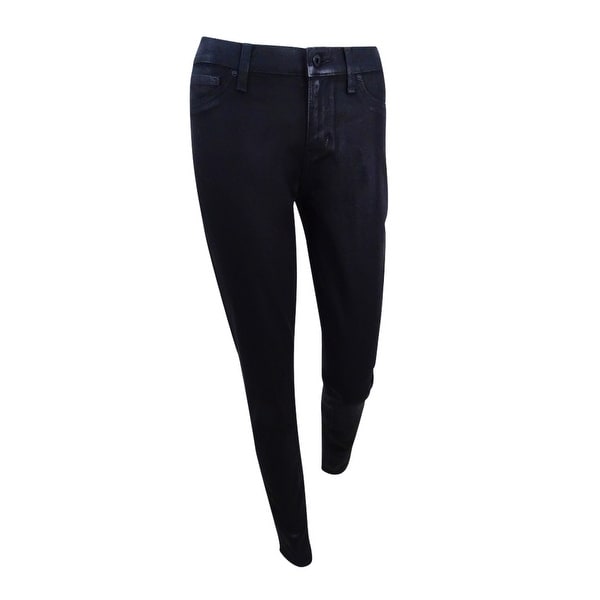 women's coated skinny jeans