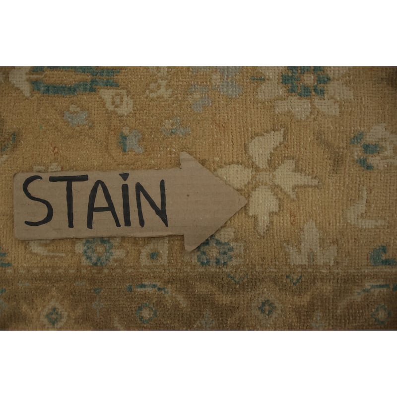 Hand Knotted Oriental 100% Wool Carpet Traditional All-Over Brown Ziegler Area Rug - 2' 11'' X 1' 11''