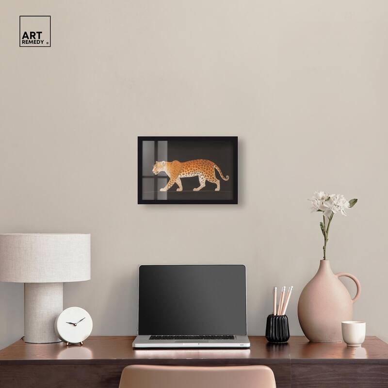 Golden Leopard Shadowbox by Art Remedy