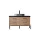preview thumbnail 5 of 79, Trento Bath Vanity with Sintered Stone Top with Concrete Sink (O) 48 in. - North American Oak-No Mirror