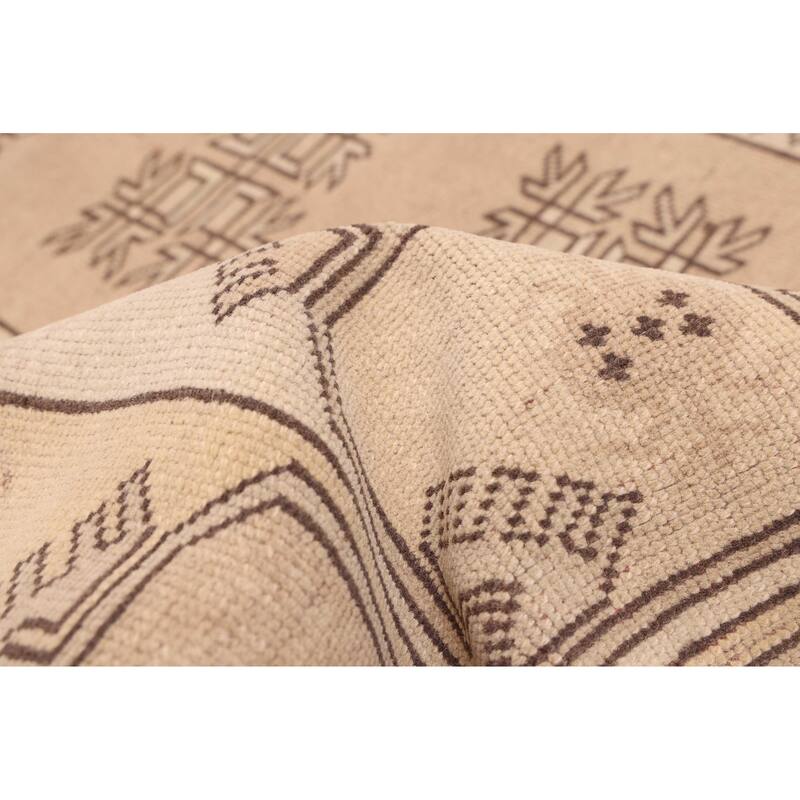 ECARPETGALLERY Hand-knotted Melis Vintage Beige Wool Rug - 4'1 x 6'3