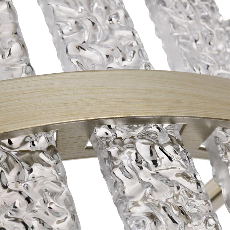 Casandra 6-light Drum Glass Strip Chandelier