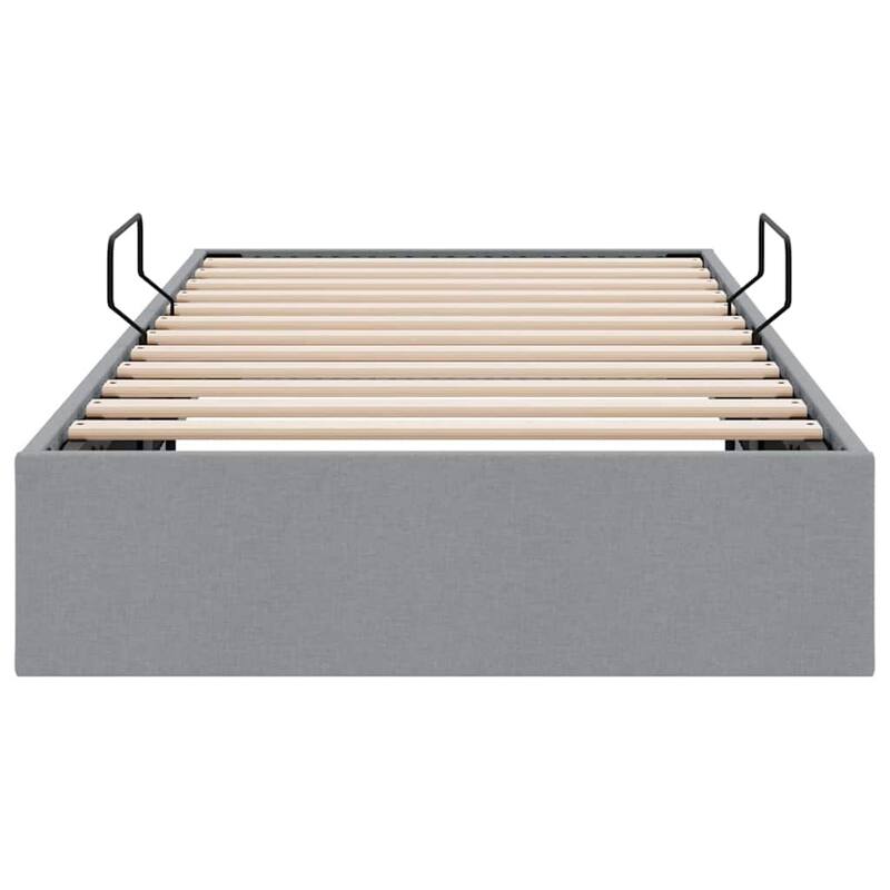 vidaXL Storage Bed with Mattress in Fabric
