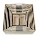 Storage Box Woven Basket Bin Container Tote Cube Organizer Set Stackable Shelf Organizer Built-in Carry Handles (9-Piece)