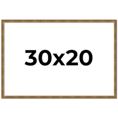 30x20 Frame Black Real Wood Picture Frame Kingsley Gold Distressed Photo Frame with UV Acrylic Foam Board Backing &