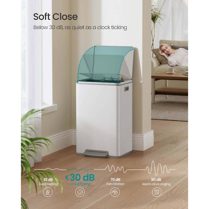 13-Gallon Trash Can with Soft-Close Lid