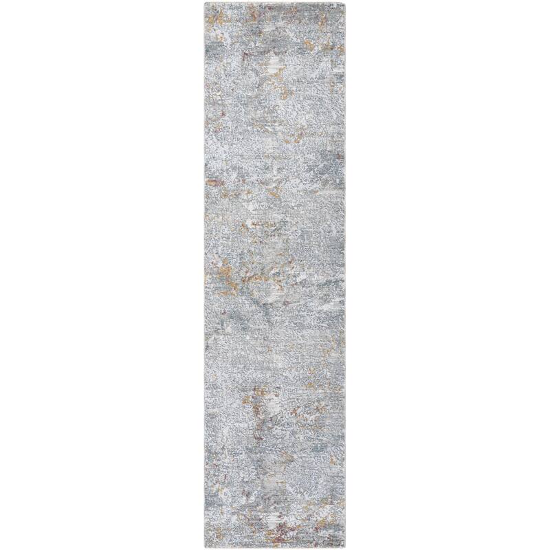 Livabliss Industrial Dresden Color Block Area Rug - 2'7" x 7'3" - Gray