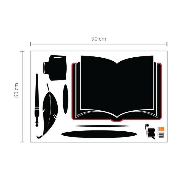 Shop Walplus Book Blackboard Chalkboard Wall Sticker Decal Nursery Art Overstock 31867804
