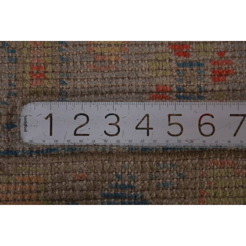 Hand Knotted Oriental 100% Wool Carpet Transitional All-Over Beige & Ivories Oushak Area Rug - 12' 5'' X 8' 7''