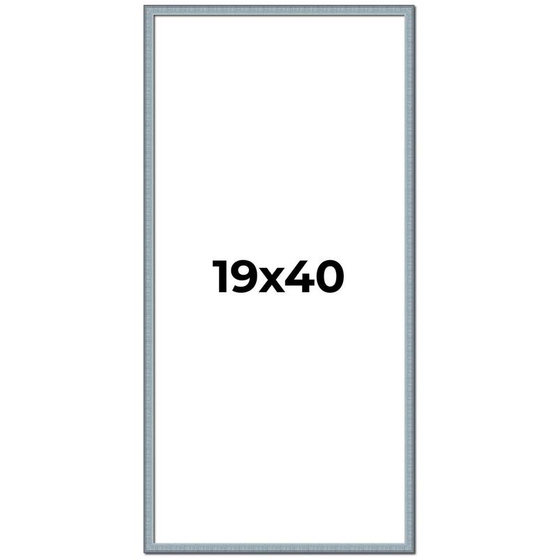 19x40 Frame Rustic Sky Blue Solid Wood Picture Frame | 0.75 Inch