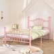 preview thumbnail 13 of 21, VECELO Classic Metal Platform Bed Frame, Twin Size Beds with Shell Style, Storage Space Under Bedframes, Kids Bed