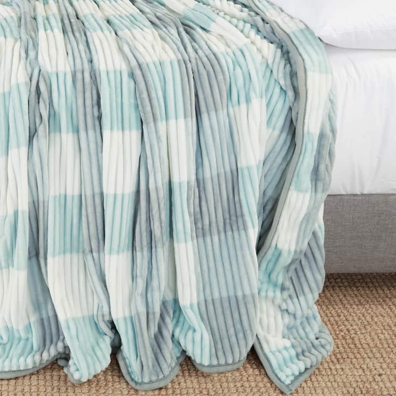 Clara Clark Ultra Plush Thick Reversible Microfiber Heavy Blanket - Raschel Imitation Mink Blanket