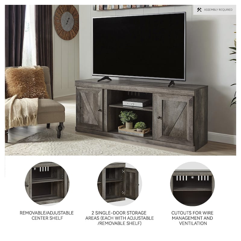 Signature Design by Ashley Wynnlow Weathered Woodgrain 60-inch TV Stand