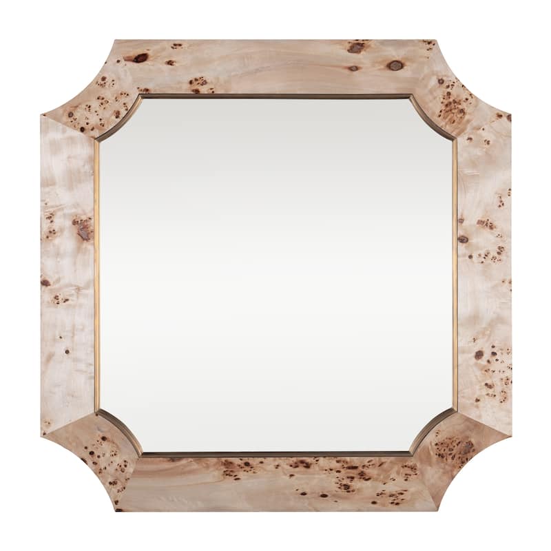 Varaluz Farra Wall Mirror - Poplar Burl/Weathered Brass