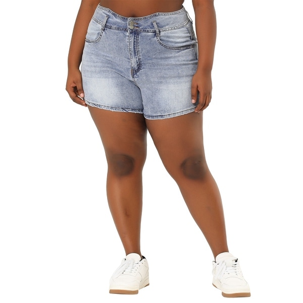plus size jean shorts