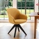 preview thumbnail 16 of 56, Art Leon Modern Wood Swivel Chair with Oak Legs YELLOW BROWN